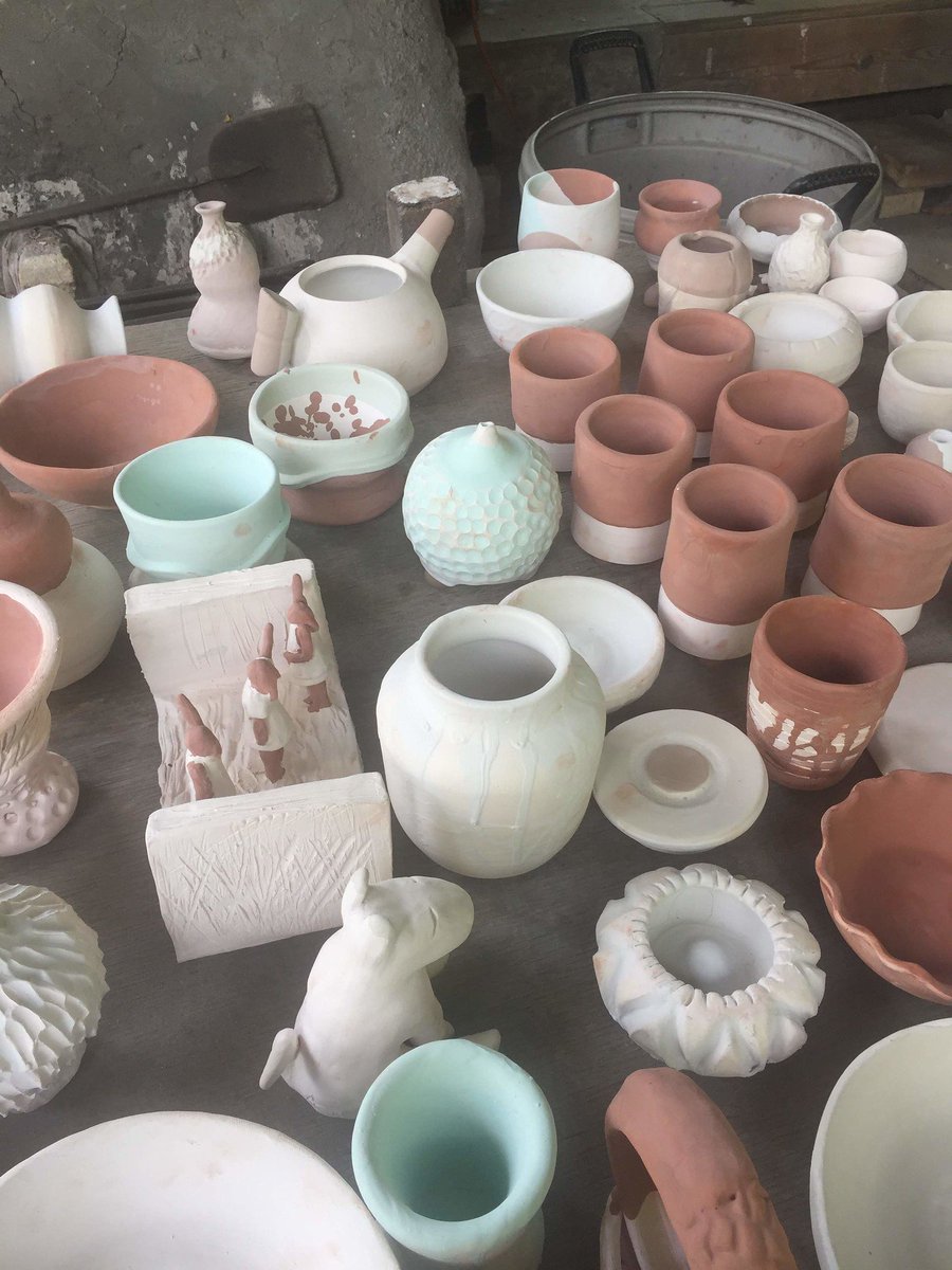 Senior clay students traveled to @TouchstoneCraft for the annual senior wood fire. While there #EllisGirls stoked a noborigama kiln, using wood as the only fuel for the 18 hour firing. #EllisClassOf2019 #SeniorWoodFire #Clay #Ceramics #Pottery #Kiln