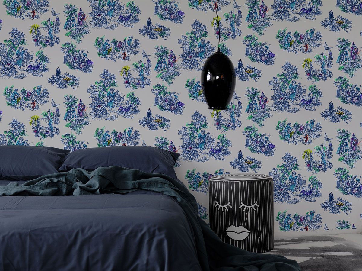 mineheartdesign's tweet photo. Familiar, yet subtly irreverent the ‘Once upon our time’ wallpaper take classic “toile” patterns from the past, and gives them a new highly modern perspective
#designwonderland #extraordinaryinteriors #wallsofwonder #mineheart⠀⠀
#mineheartwallpaper #toilewallpaper #toilepattern https://t.co/hmWrJZuu9J