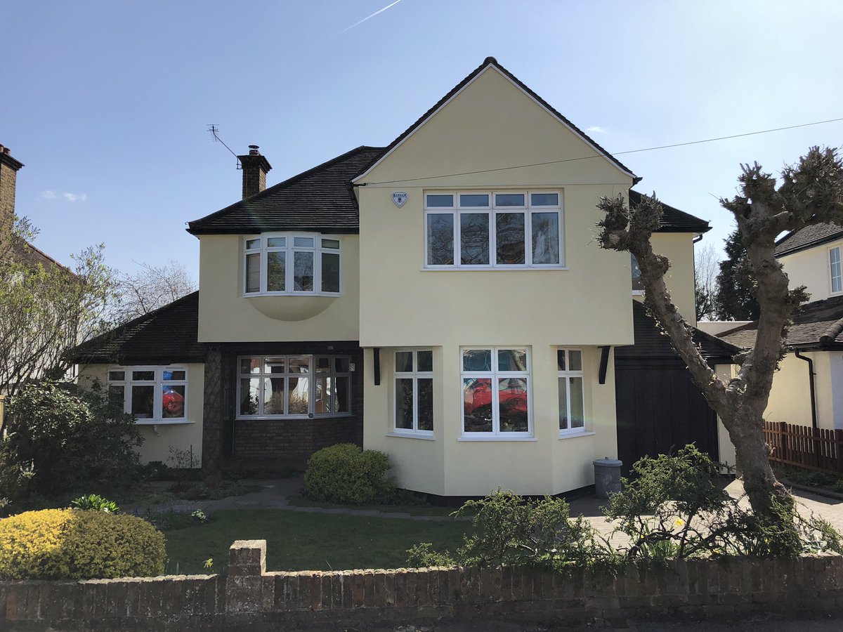 RenderlineLtd's tweet photo. Our nice job in Rickmansworth! @SPSenvirowall external wall insulation with 60mm phenolic @KingspanIns_UK. Efficiency and beauty together!! https://t.co/dmkf0Z92LX