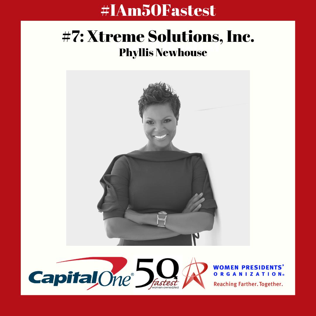WomenPresidents's tweet photo. Our 2019 50 Fastest-Growing Women-Owned/Led Businesses congratulations countdown continues with #7, @PhyllisNewhouse , Founder &amp; CEO of @XSI_IT . Phyllis attributes her success to hiring the best talent &amp; leadership and continuing to hone her own leadership skills. #IAm50Fastest https://t.co/7PBTgIiOFH