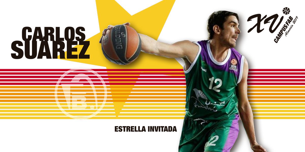 CAMPUSFABA's tweet photo. Internacional por España, capitán de Unicaja Málaga... Carlos Suárez será la estrella invitada del XV #CAMPUSFAB #Supercampus #24hBasketPeople https://t.co/wa9I8LEDcp