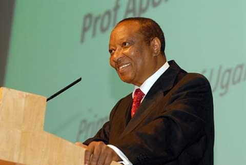 MBU's tweet photo. SAD NEWS: Former Prime Minister Apollo Nsibambi is dead. Prof. Nsibambi is said to have died at his Rubaga home. https://t.co/Jhny0PPfmr