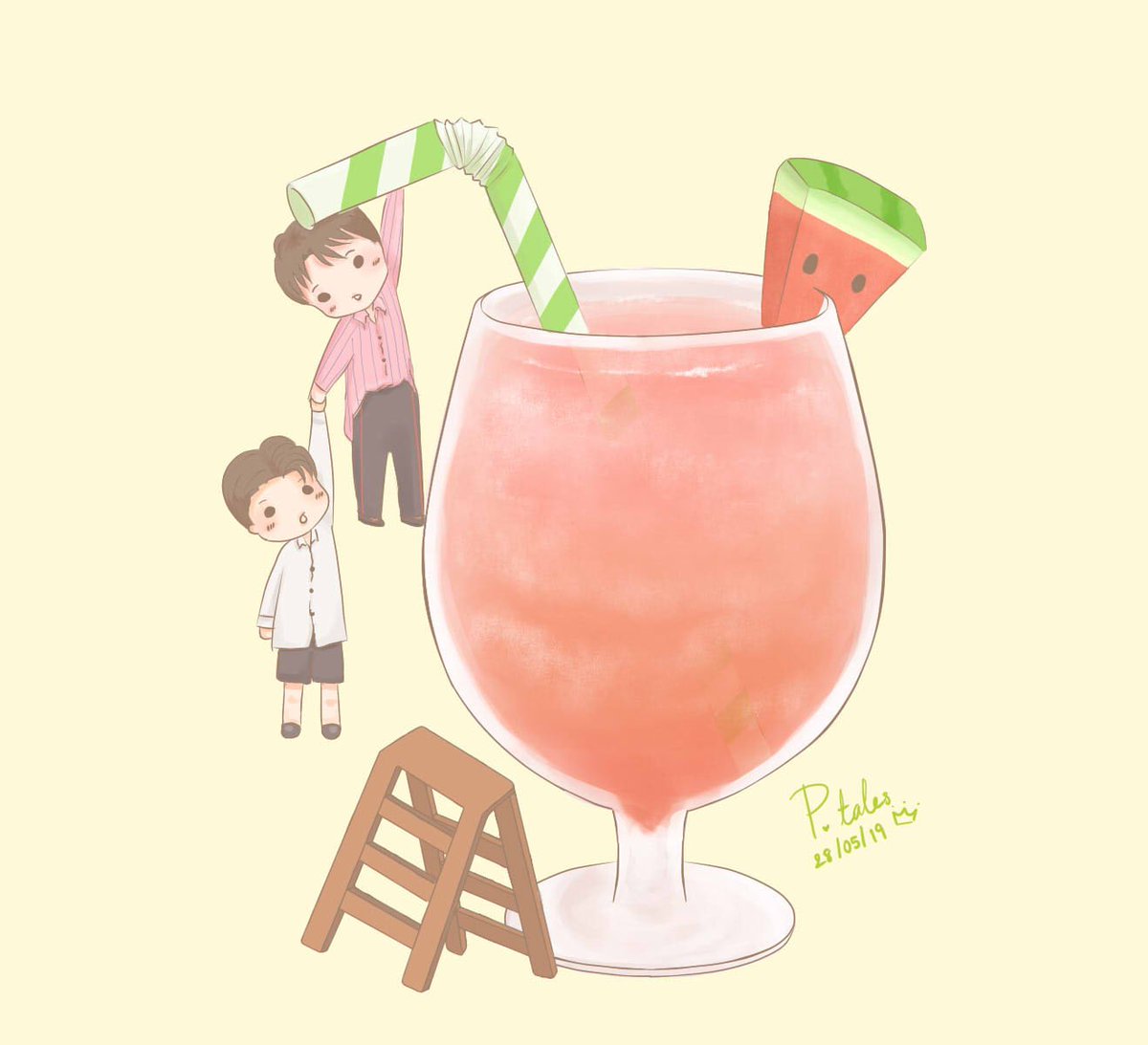 PTales98's tweet photo. [Fanart] Watermelon Frappe with EunHae 💙🍉
แตงโมปั่น 💙🍉

#EUNHYUK #은혁 #DONGHAE #동해 https://t.co/rX8Zwz3Qt9