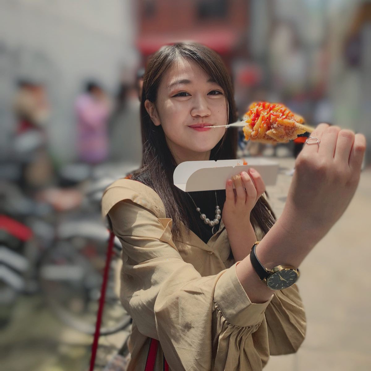為国真由 チーズドッグ 美味しい インスタ映え 流行り Kobe Fashion 일상 데일리 팔로우 데일리룩 패션 Jk 高校生 プラチナムプロダクション 為国真由