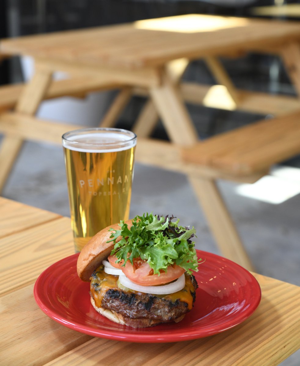 ThePennantTop's tweet image. You can't celebrate #NationalBurgerDay without a juicy, 1/3 pound Black Angus burger from The Pennant!  Oh, you fancy?!  Dial it up w/ a PB&amp;amp;J Burger, Bourbonator, or Wolgast!  🍔 All burgers are seasoned with our neighbor, @moburts , so not only is it GREAT, it's LOCAL &amp;amp; GREAT!