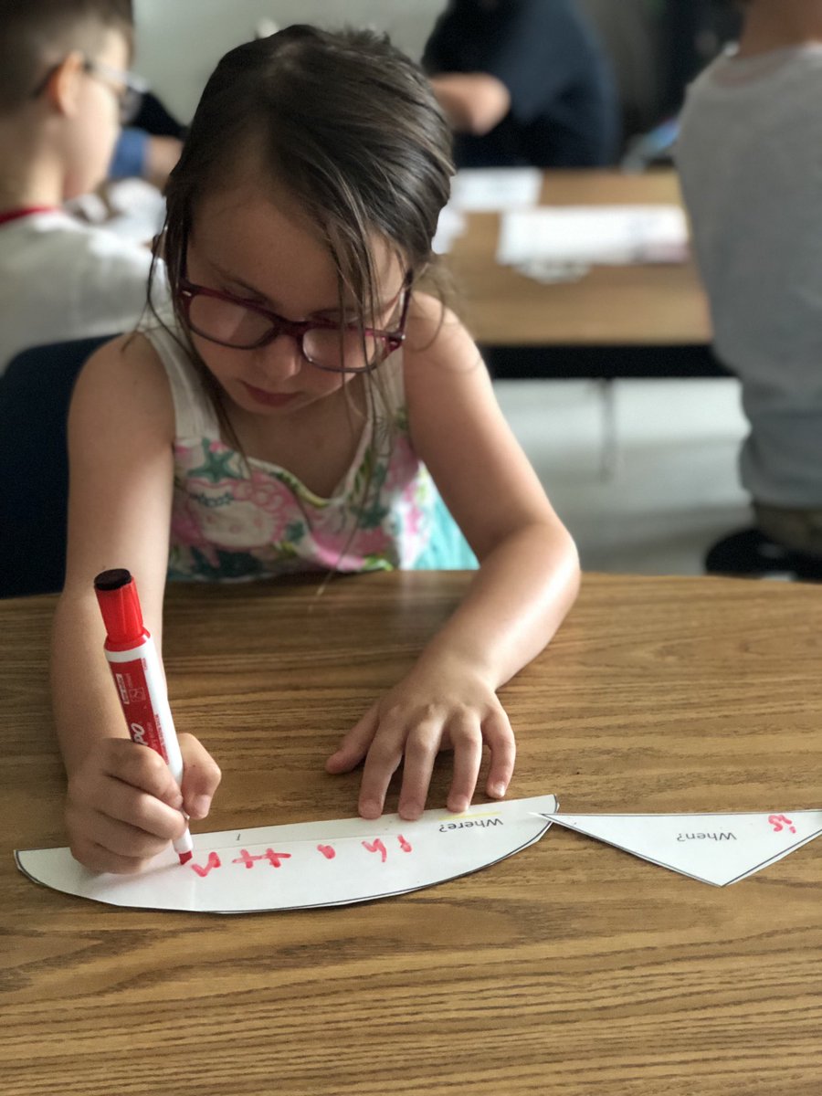 MsHarveysFlock's tweet image. This student has been working HARD on her sentence writing. We are loving these laminated sentence coding shapes to help us organize our thoughts! #multisensory #shapecoding #Baysideriseup