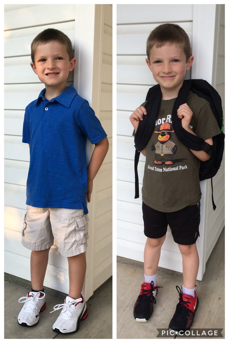 shaunsmith3rd's tweet image. As I’m in the Tetons with #CPSBest middle schoolers, my son (future #TetonsCPS) was finishing kindergarten at Shepard. First day &amp;amp; last day pic.-notice his Grand Teton shirt! @Szydlowskim @PrincipalSHE @SHEMediaCenter @ksicht