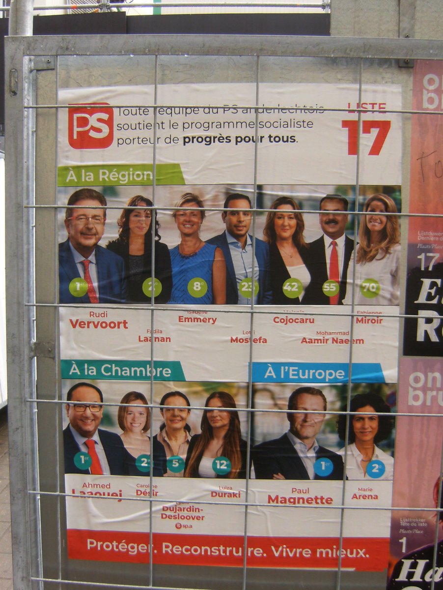 Encore 258 photos supplémentaires d'affiches électorales ce mardi: un 2ème panneau officiel + complet à Anderlecht (métro Clémenceau), quelques commerces du quartier des Abattoirs, Ixelles-Matonge et Saint-Josse.
#Tractotheque2019 https://t.co/eHJUBMVihU