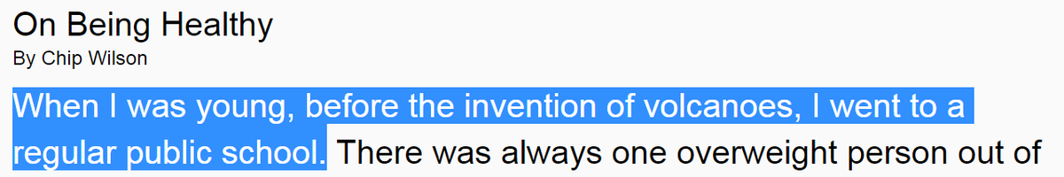 folks why didn't you tell me chip wilson has been blogging about weird stuff for months