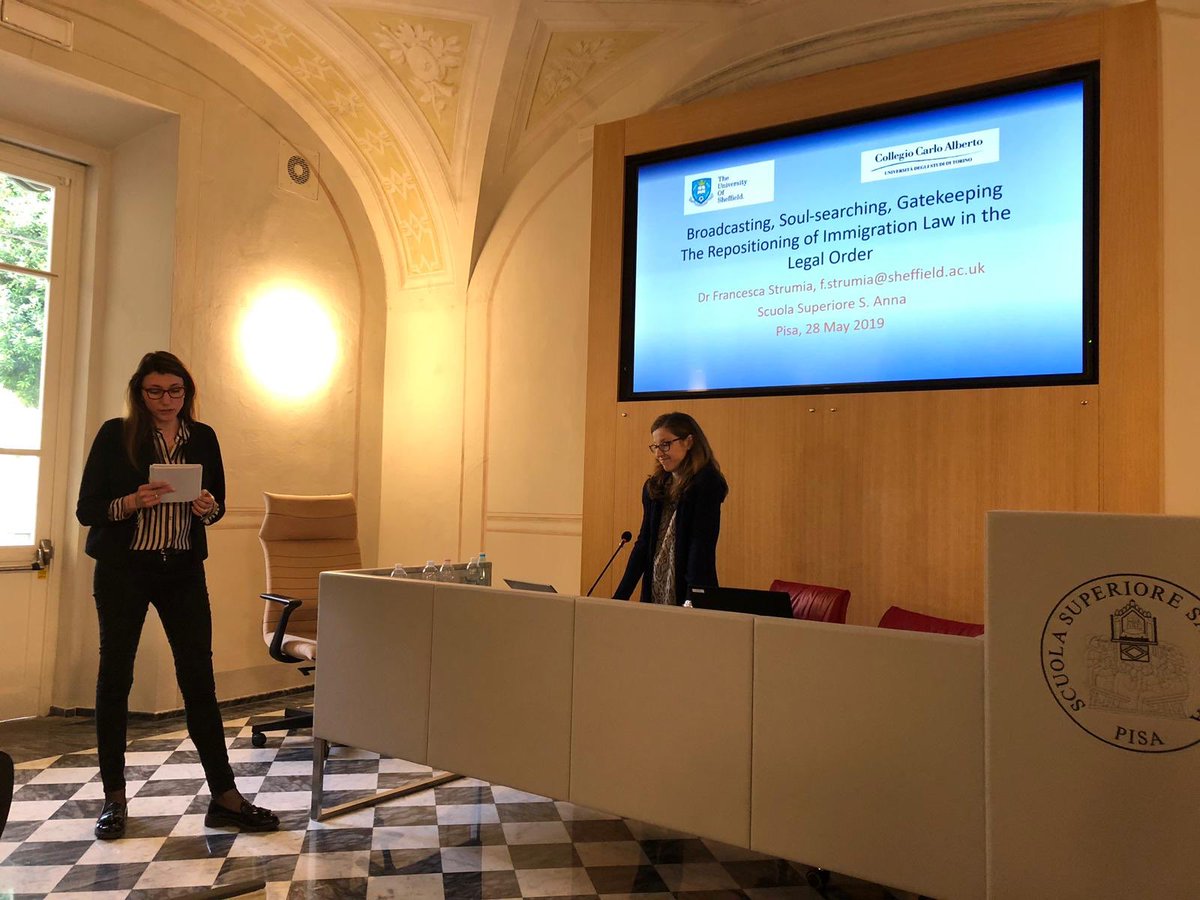 Francesca Strumia (@franstrumia) on Twitter photo presenting on the shifting place of immigration law in the legal order at Scuola Superiore S Anna today <a href="/lawsheffield/">School of Law, Sheffield</a> <a href="/SheffieldMRG/">Migration Research</a> presenting on the shifting place of immigration law in the legal order at Scuola Superiore S Anna today <a href="/lawsheffield/">School of Law, Sheffield</a> <a href="/SheffieldMRG/">Migration Research</a>
