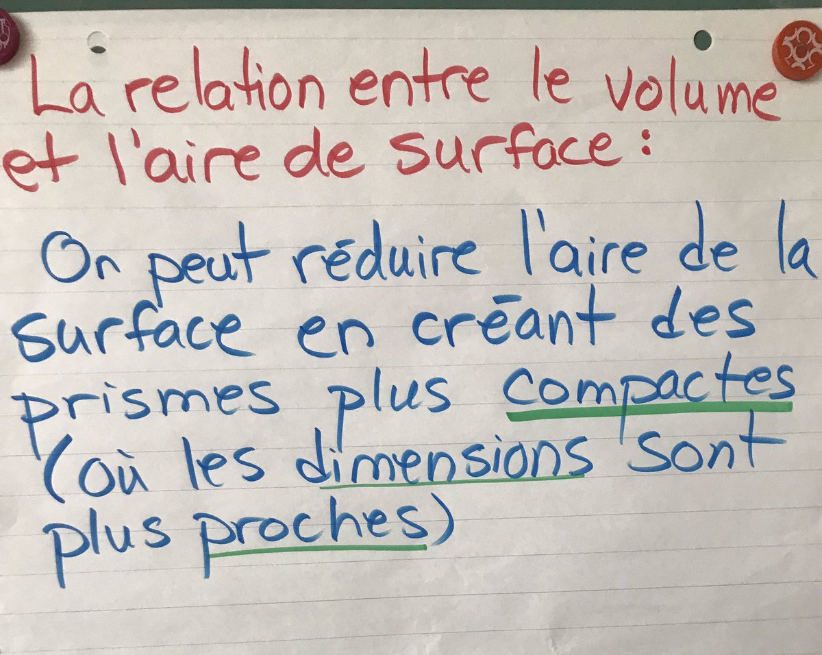 rjdurocher's tweet photo. Co-teaching in tandem avec Mme Bailey @humbercrest for our #CILM learning as students shows concrete, representational &amp; abstract understandings of volume in relation to surface area (et en français) @LC4_TDSB @TDSB_fsl https://t.co/F95OkQcSRZ