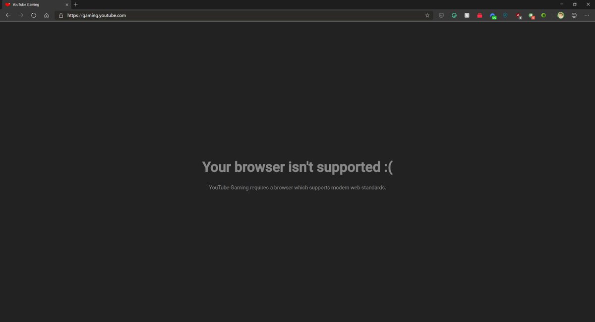 YouTube Gaming Homepage