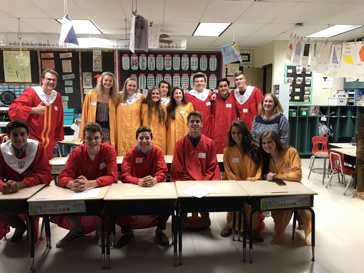 Great morning seeing so many of my former first graders walking through the old halls before they graduate!!! Best of luck to all of you!!!