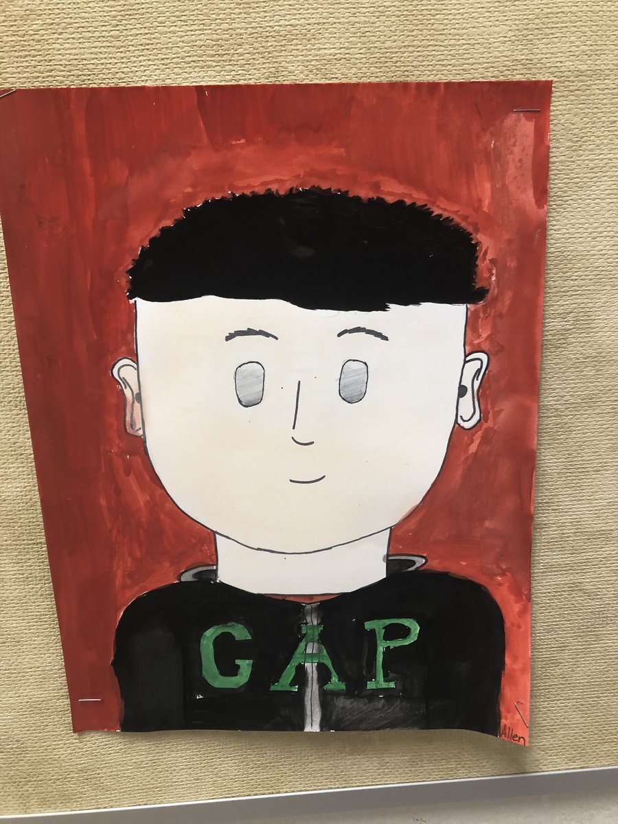artwithmsmurphy's tweet photo. Beautiful “selfies” created by grade 7 students! 👏🏽👏🏽 https://t.co/B9dCm7jjVB
