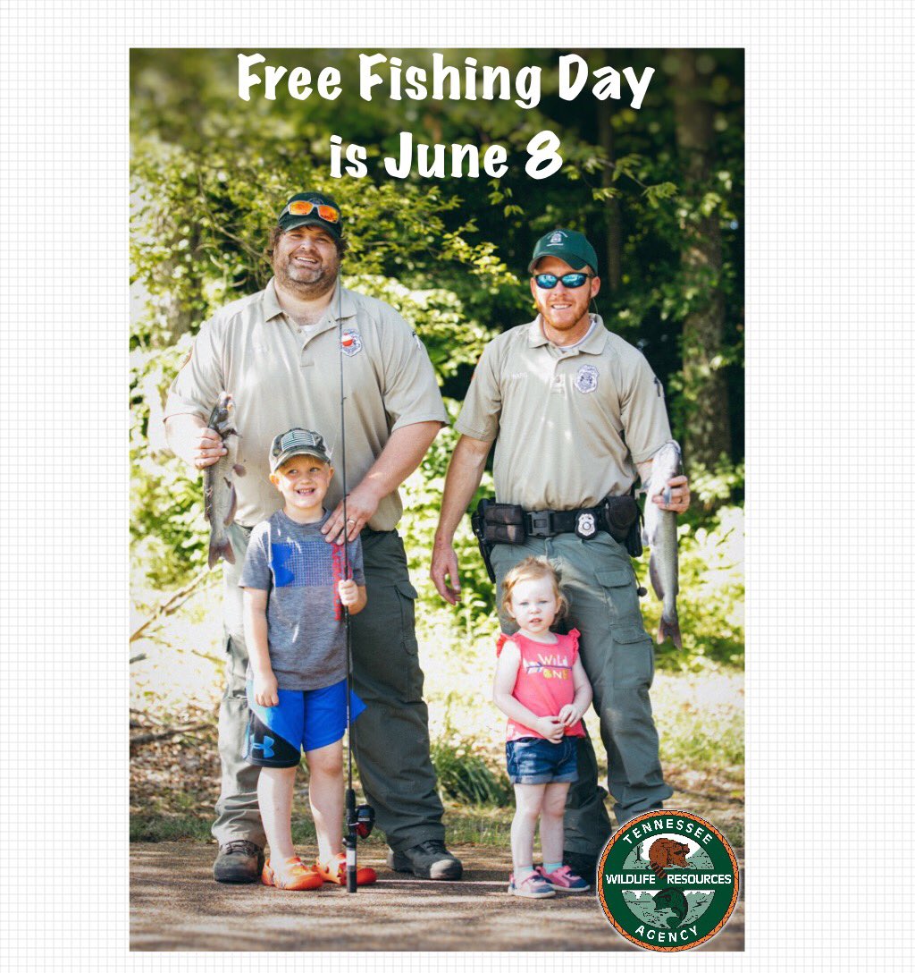 tnwildlife's tweet photo. Saturday, June 8 is Free Fishing Day in Tennessee, and anyone of any age may fish free without a license in Tennessee. Kids fishing events are scheduled across the state and are an excellent opportunity to introduce a child to a great family activity.  

#tnwildlife https://t.co/wTnH7u1gnm