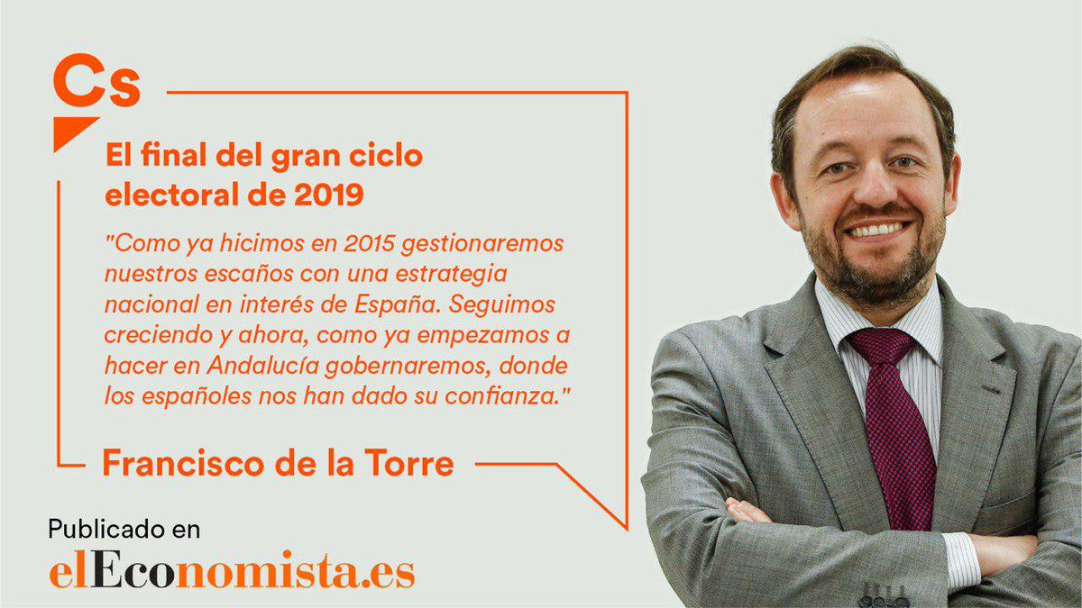 CiudadanosCs's tweet photo. ⁉️ ¿Has leído la columna de opinión de @frdelatorre en @elEconomistaes?

🖊️ "Las fuerzas populistas han tenido un retroceso en casi toda España, especialmente visible en Madrid"

🗞️ ¡Aquí la tienes!: https://t.co/tJzaQ0sjBg https://t.co/lYQXX9Hg2W