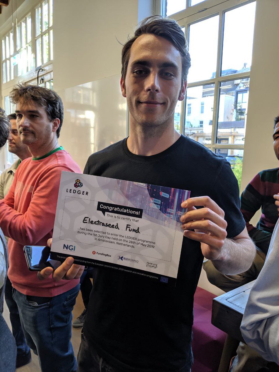 freeel_io's tweet photo. A small step on the way, but a great opportunity to collaborate with @DyneOrg great coaching by @FundingBox and the entire @LedgerEu #MVPBuilder Consortium and now family of 16! #restiamoHumani towards a human centric sustainable future powered by #smartcontracts #smartoracles https://t.co/XXgYpxE0Bj