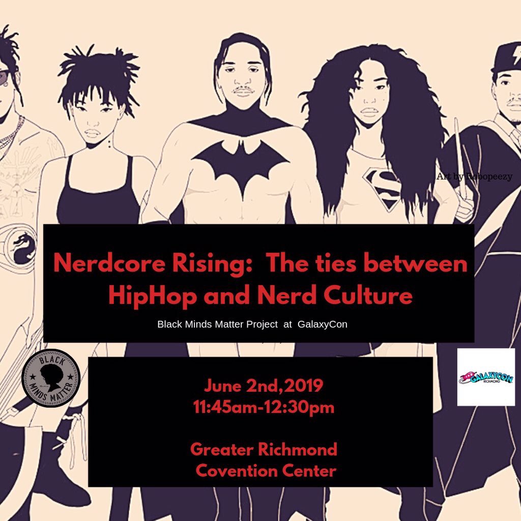 gonna be on a panel this weekend with <a href="/BMMPRVA/">BlackMindsMatter</a> @Sis_Otaku @chrisvisi0ns @_TyNoDollaSign_ 
so if you’re at GalaxyCon, pull up