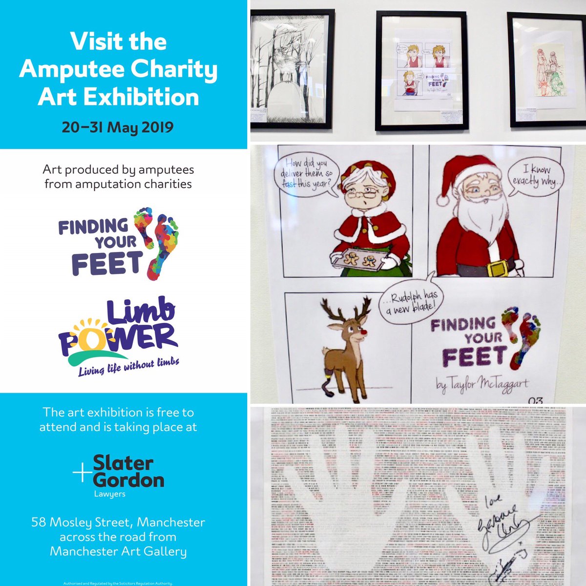 We’re proud to be holding an Amputee Charity Art Exhibition in our Manchester Law Shop this week in support of <a href="/FYF_Charity/">Finding Your Feet Amputee Charity</a>! 

Pop in to see fantastic art created by amputees, including <a href="/TaylorMcTaggar3/">Taylor McTaggart</a>, a self-taught artist who lost her hands and feet. #TuesdayMotivation