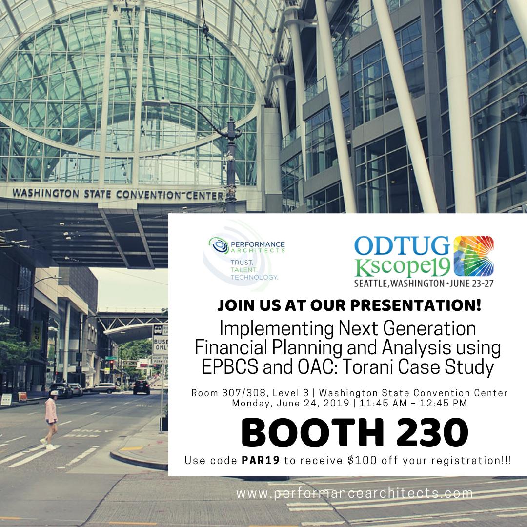 PerfArchitects's tweet photo. Come and meet our team as we present, "Implementing Next Generation Financial Planning and Analysis using #EPBCS and #OAC: Torani Case Study" during the @ODTUG #KScope19! Register here! https://t.co/pJirVKPfsf #businessintelligence #EPM #hyperion #Oracle #EPRCS #analytics https://t.co/JBnhETS7Lm