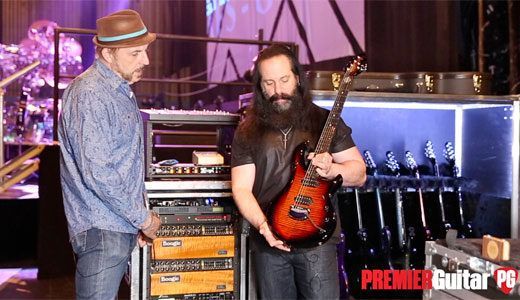 premierguitar's tweet image. We caught up with @JPetrucci and John Myung of @dreamtheaternet for an in-depth look at some eye-catching @ernieball models and a potential signature bass: bit.ly/2wg6YY9