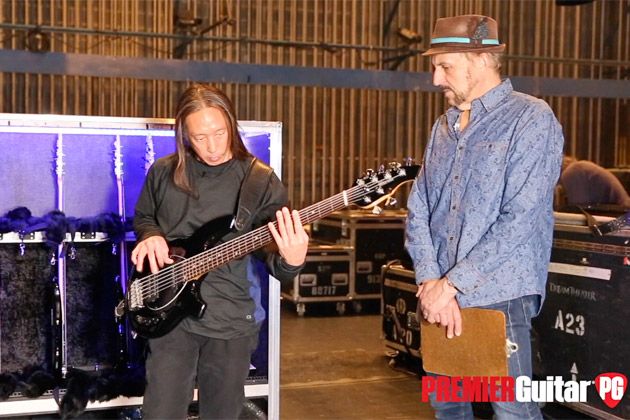 premierguitar's tweet image. We caught up with @JPetrucci and John Myung of @dreamtheaternet for an in-depth look at some eye-catching @ernieball models and a potential signature bass: bit.ly/2wg6YY9