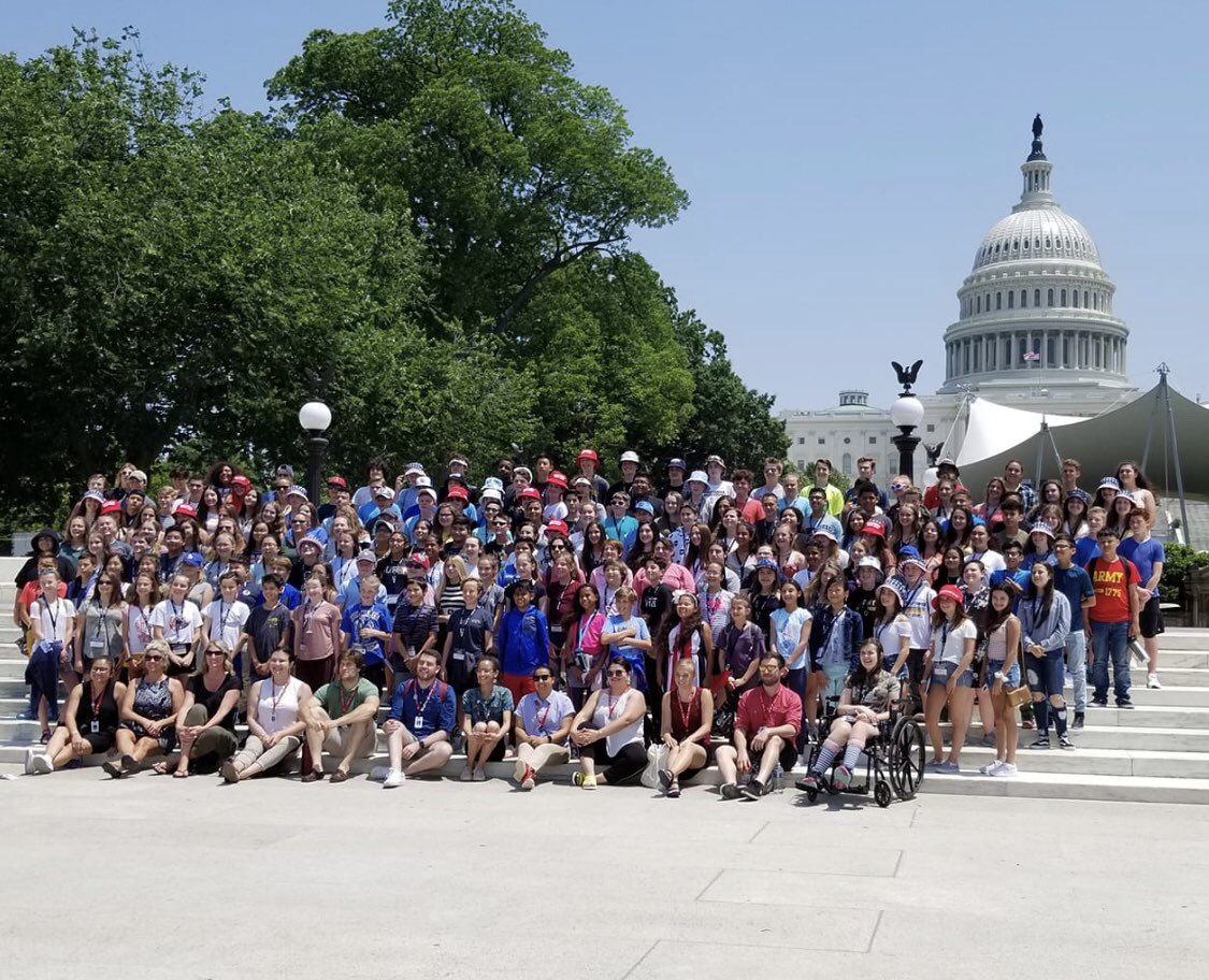 TheStonesEG's tweet photo. What an experience these 8th graders are having in our Nations Capital (Capitol visit today after Model Congress). Thank you to the parents who made it happen for the 2023’s this year. Arlington National Cemetery was an eye opening &amp; humbling visit yesterday. #FieldTripsMatter https://t.co/yFnKL0L23N