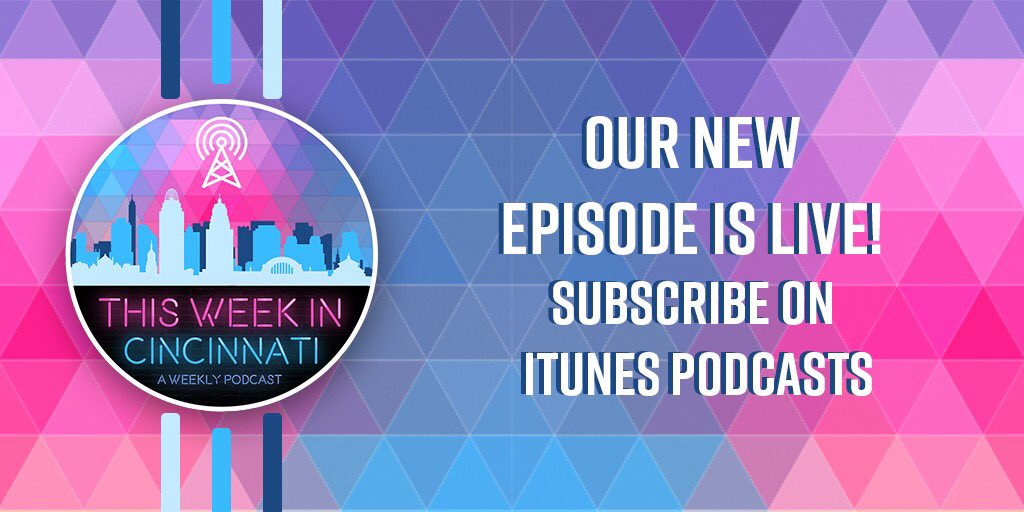 ThisWeekInCincy's tweet photo. Our first new episode is live! This week we discuss medicinal marijuana, therapy dogs &amp; American Ninja Warrior.

Now on Apple Podcasts https://t.co/8YUYLSF8ac

Subscribe! Rate! Share! https://t.co/2SUe9FLTFa