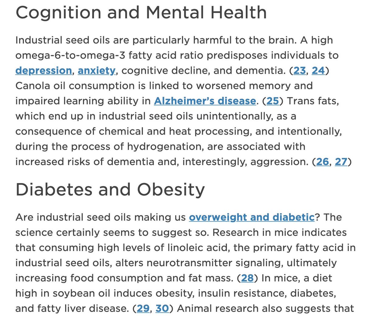 4/ My main concern here is the heavy concentration of canola oil, as vegetable oils are terrible for you + cause all sorts of health problems (see link).  https://chriskresser.com/how-industrial-seed-oils-are-making-us-sick/