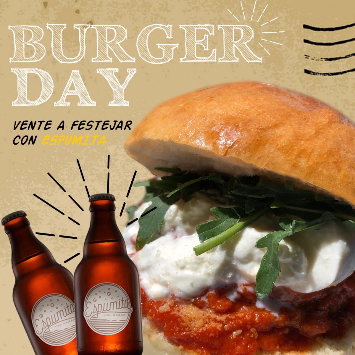 encantodelola's tweet photo. ¡Vénganse a festejar el #diadelahamburguesa! Prueba nuestra espectacular #LolaBurger estilo Cadillac 😎 (con 🥓 y 🧀) o nuestra increíble #Polloburger con burrata ☁️ y salsa marinara 💥 (acompáñalas con una #CervezaEspumita) 😉 https://t.co/7EXFPaLXtA