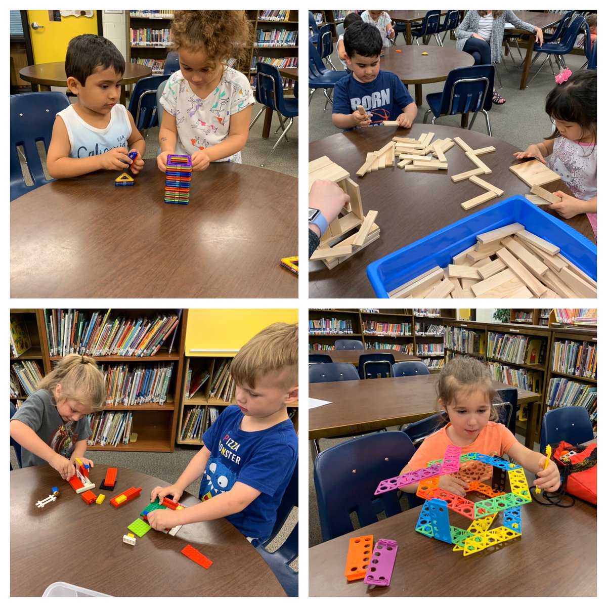 CSP_Library's tweet photo. Pre-K students built treehouses out of different materials after reading a book about a treehouse 🌳 https://t.co/k2oLJxV3Z4
