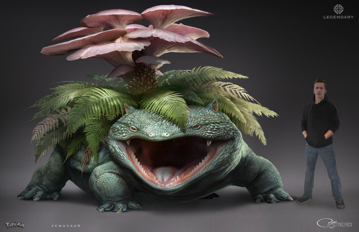 This was my design for Venusaur on Detective Pikachu. This was during a period where I was free to explore a more naturalistic approach. Looking back though its super clear that this would be too scary for the tone of the movie. I think the design they ended up with is fabulous!