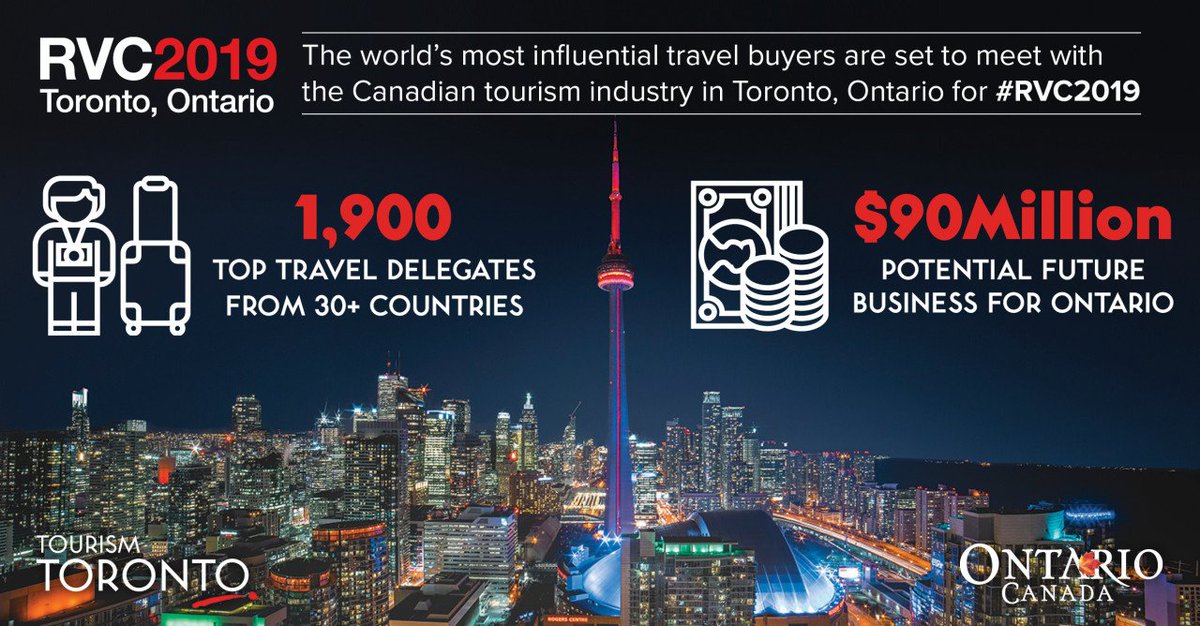 .@Rendez_vousCan will generate $3.6M in direct economic impact for Toronto and more than $90M in potential future business for Ontario from meetings taking place at the event. Welcome to Canada's Downtown to all attendees! #RVC2019 2/2