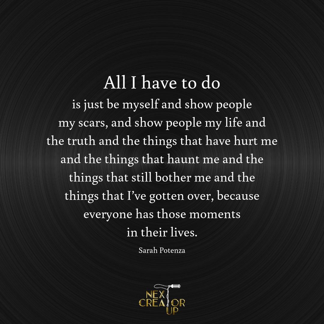From Sarah Potenza's powerful interview - an insight about sharing her truth and her scars in her music. If people have put you down and tried to hold you back, you're sure to appreciate her story and the lessons she shared: buff.ly/2VVgcUa