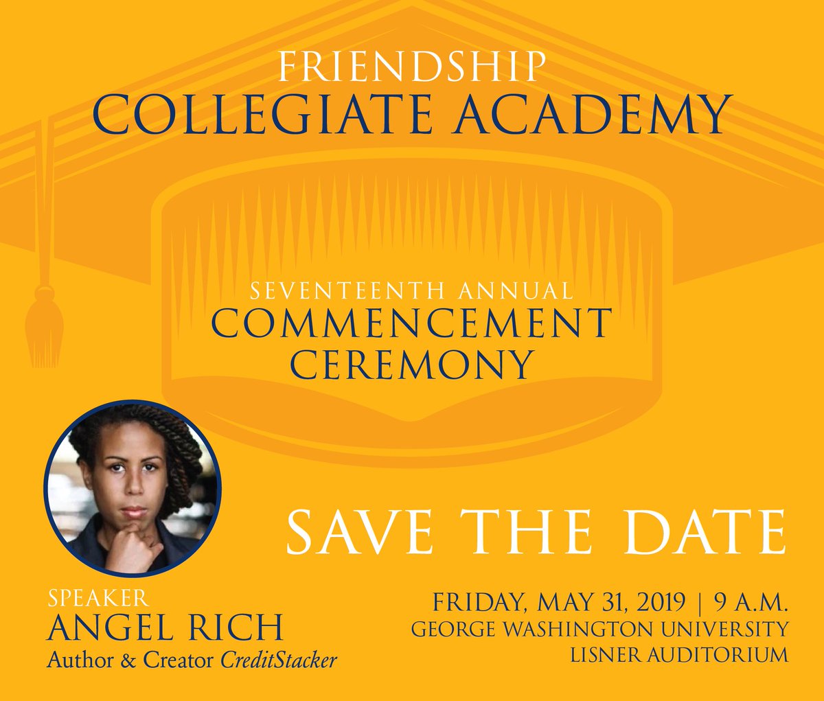 FriendshipPCS's tweet photo. #FPCSCollegiate are you ready? In a few days, you’ll officially be #FPCSAlumni! 🎓✌🏾
Why is @Forbes naming the 2019 Commencement Speaker, 
Angel Rich the next Steve Jobs? #swipeleft 
Read full article here: https://t.co/F5GrrgUhHg
#classof2019 #itsgradszn 
#GOKnights #FCAKnights https://t.co/6ShEUZrMjg