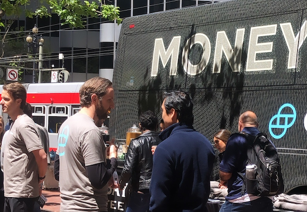 Gemini's tweet photo. SF, what’s for lunch? Join us for some @redbaycoffee and conversation to talk blockchain, #FutureOfMoney and #CryptoNotCredit. We’re  downtown at 333 Market street. https://t.co/at6aijYHyQ https://t.co/oFPPUlqu6X
