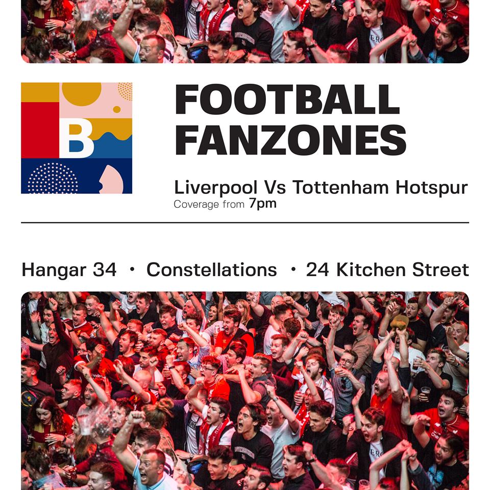 ConstellationsL's tweet photo. This Saturday Constellations will be one of the 3 fan zones in Baltic Weekender.

We will be screening the Liverpool V Tottenham final from 7pm alongside Hangar34 and 24 Kitchen Street. Music and football in one place...

#BalticWeekender #ChampionsLeagueFinal https://t.co/vtwXxZH18h