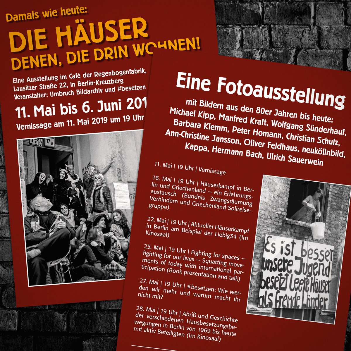 HeimatNeue's tweet photo. @u67bleibt @HerrDonau @Forster112 @derjochen @Schoeneweider20 @kottbuda69 @Sander11_11a @krossener36 @zossener48 @hobrecht59 @LieblingXhain @elena_poeschl @f_schmidt_BB @CanselK @kaddinsky @pascalmeiser @MonikaHerrmann1 @KLompscher Safe the Date ‼️
Da ist aber auch was los bei euch Wahnsinn 😳😳😳#MietenWahnsinn bei den glorreichen 13 Häusern 👊👊👊
jeden Tag was Neues 😳😳😳
Erst die Demo 🏃🏿🏃🏿🏃🏿bei @HerrDonau dann zum Mietprotestfest @u67bleibt ‼️ weitersagen 👋 https://t.co/cfoUUZbKIO