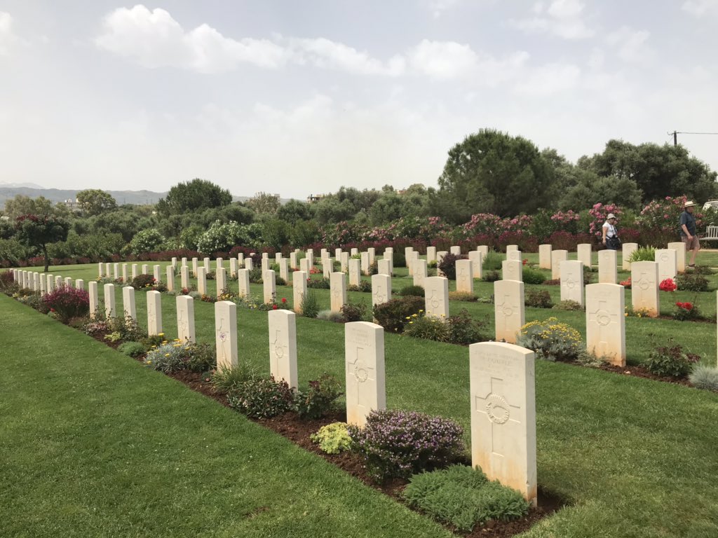 IanEmirHussein's tweet photo. Suda Bay War Cemetery @CWGC_graves today. Maintained by Andreas and Antonis who have half a century of service between them. Their dedication shows. https://t.co/7LLvXzsLws