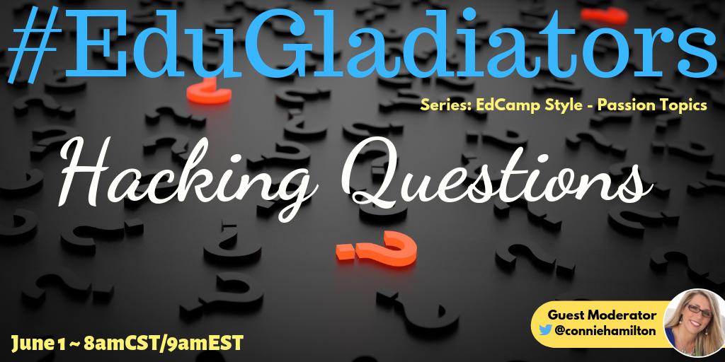 realtalkedu_'s tweet photo. โGot questions? #EduGladiators has answers with #HackLearning author @conniehamilton leading the discussion on SATURDAY! Join us!
#divergED #Edsurgechat #espechat #K12PRchat #nced #shifthis #champforkids #fcpslearn #NJed #NJLibchat #sdedchat #tnedchat @cdubvz @MrsHankinsClass https://t.co/QjklkOrstu