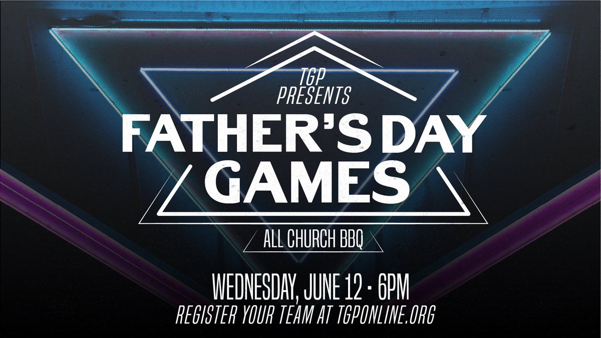 TGPinfo's tweet photo. 💪 REGISTER YOUR TEAM NOW! Come out and test your skill against other men at the TGP Father's Day Games and All-Church BBQ! | Register here:  https://t.co/cjzKIf4zae https://t.co/7QPQw4VNWX