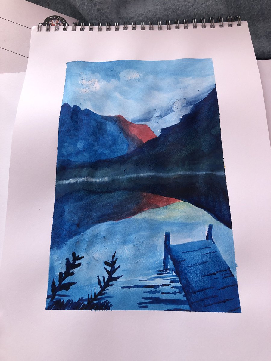 Miss_Coomber's tweet photo. I’m teaching myself how to paint using watercolours.. before yesterday I’d never picked up a water colour but I absolutely love it tbh https://t.co/Av5SJnGwxF