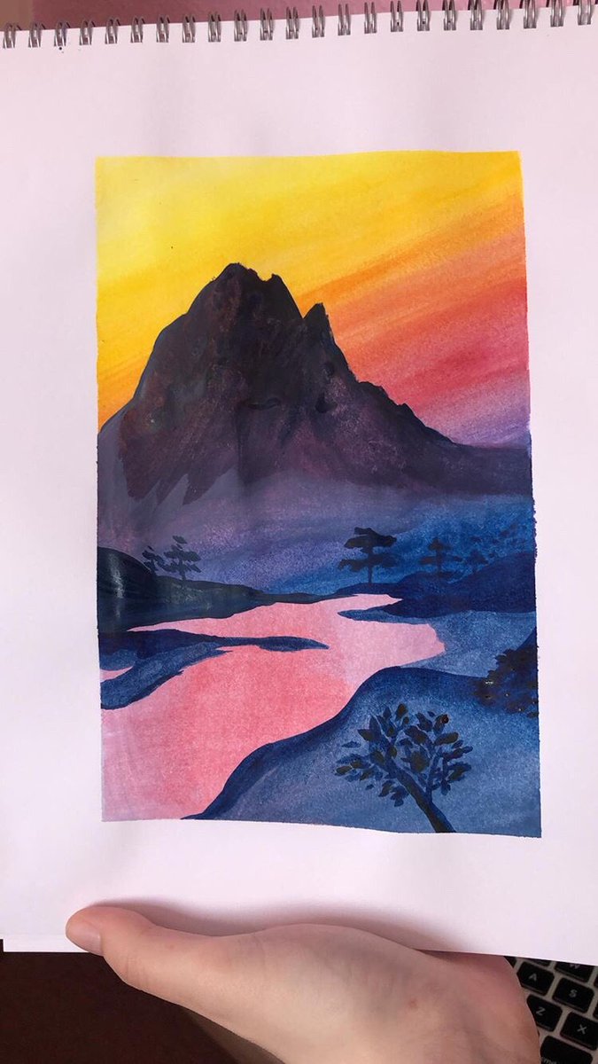 Miss_Coomber's tweet photo. I’m teaching myself how to paint using watercolours.. before yesterday I’d never picked up a water colour but I absolutely love it tbh https://t.co/Av5SJnGwxF