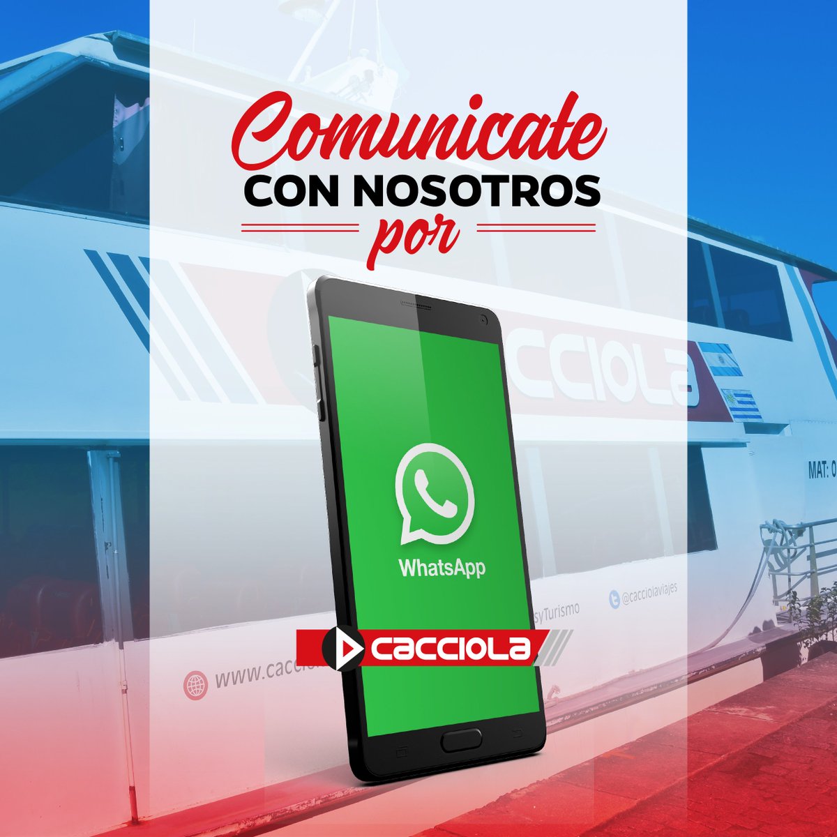 Comunicate con nosotros por #WhatsApp 📲👌 
Podes realizar consultas más simple y rápido a través del siguiente link ➡️ wa.me/5493794564227
#CacciolaViajesYTurismo
