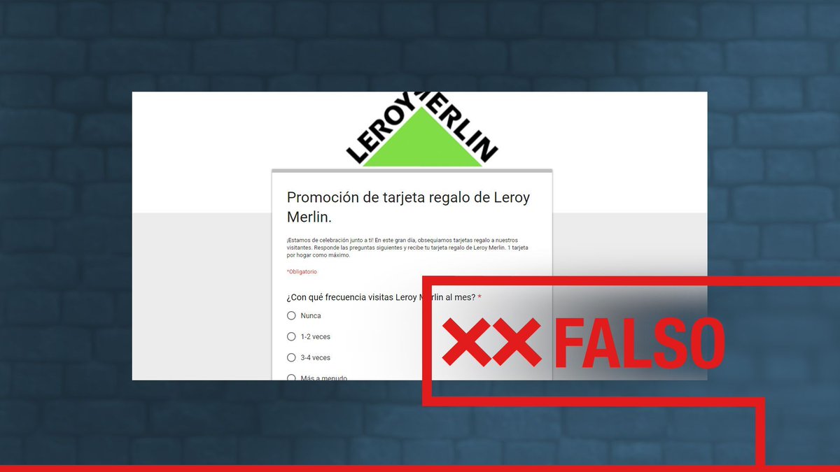 Newtral V Twitter No Te Creas Un Supuesto Sorteo De 500 De Leroy Merlin Que Se Comparte En Redes El Formulario Enlaza A Otra Web Que Solicita Tu Contacto Electronico Te Lo
