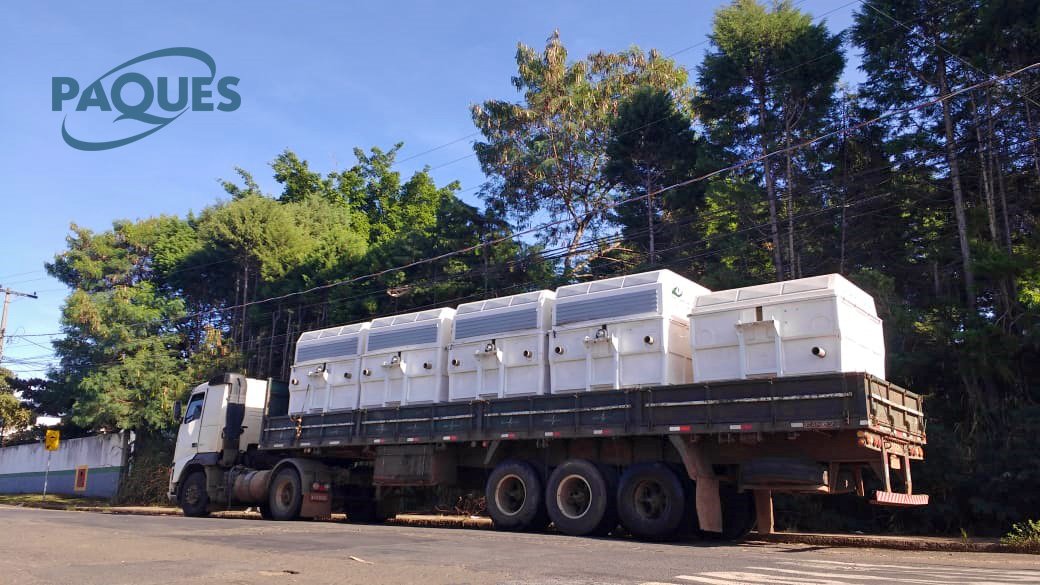 PaquesLAM's tweet photo. Módulos do Miracell® que compõem uma estação de tratamento de efluente compacta modular, com capacidade para tratar 200 m³/dia de efluente doméstico, já estão preparados para seguir viagem com destino a Holambra, para a concessionária Águas de Holambra, da AEGEA.
#etecompacta https://t.co/3dg6AZN4uX