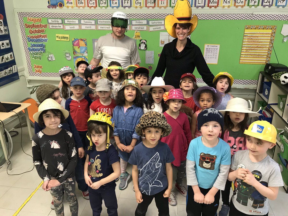 Celebrating the letter H by wearing hats <a href="/EcoleFaceSchool/">ÉcoleFaceSchool</a> <a href="/EnglishMTL/">English Montreal School Board</a>  #AbcCountdowntoSummer