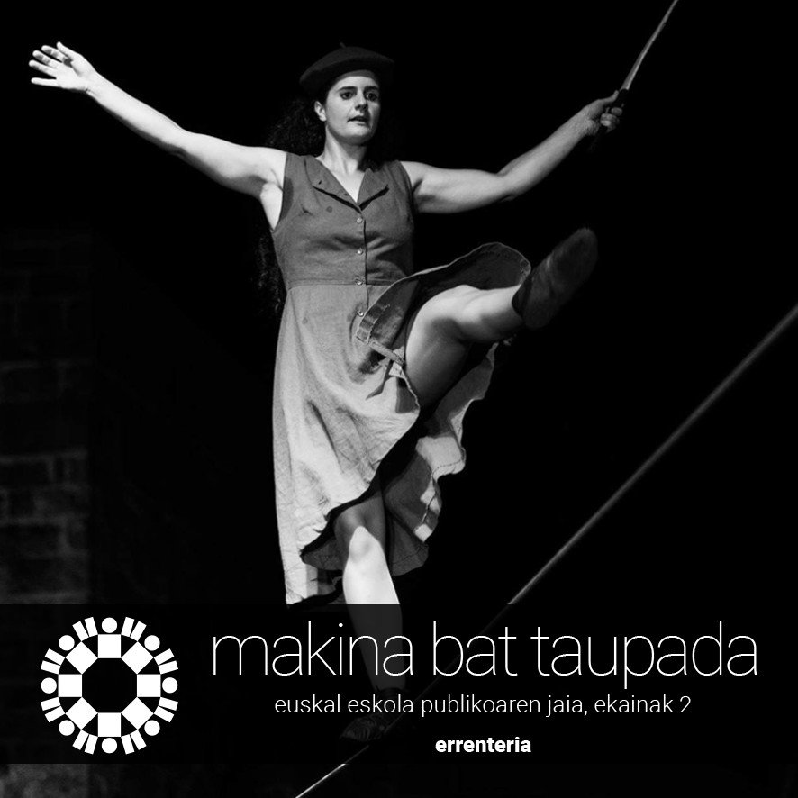 Koldokide's tweet photo. #GaraziPascual kable #dantzaria gurekin izango da irekiera ekitaldian. #makinabattaupada #euskaleskolapublikoarenjaia.
La bailarina del cable Garazi Pascual estará en la apertura de la #fiesta de la #escuela #pública Vasca, #Makinabattaupada #Errenteria.
⏲️11:00 
📌zona 1. https://t.co/dfIEqBRTxv