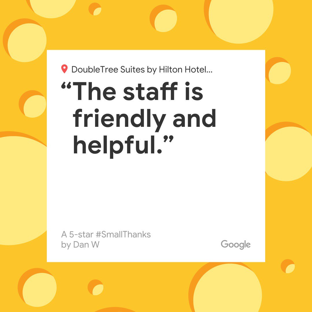 DoubleTree_SRC's tweet image. We love hearing from our happy guests! Thank you for all the wonderful reviews!