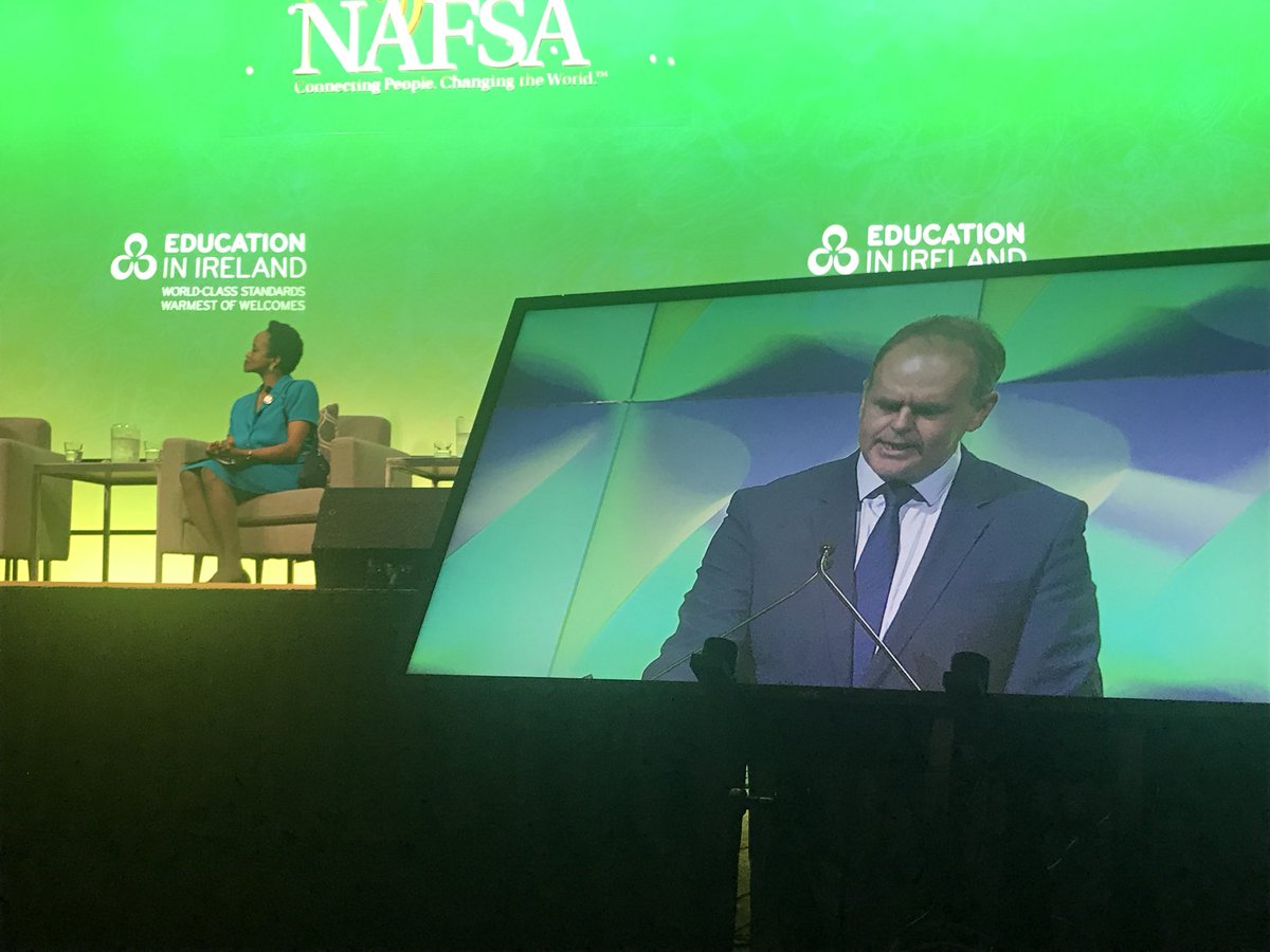 DanMulhall's tweet image. It’s great to see Ireland having such a high profile @nafsa’s opening session with Minister @McHughJoeTD as the first keynote speaker. His speech focuses on Ireland’s deep links with the USA &amp;amp; the opportunities for US students to access world class education in Ireland